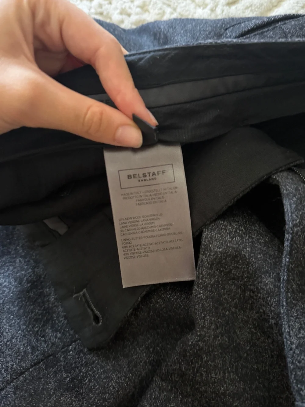 Belstaff Dark Charcoal Dress Pants